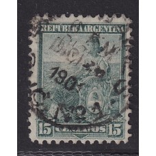 ARGENTINA 1899 GJ 267 ESTAMPILLA DENTADO MIXTO USADA U$ 12